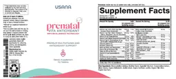 Label for Prenatal Vita Antioxidant