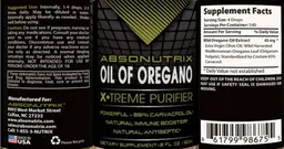 Label for Oil of Oregano
