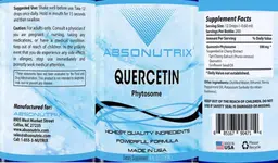 Label for Quercetin Phytosome