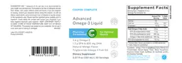 Label for Advanced Omega-3 Liquid