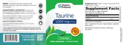 Label for Taurine 1,000 mg