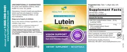 Label for Lutein 20 mg