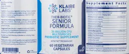 Label for Ther-Biotic Senior Formula