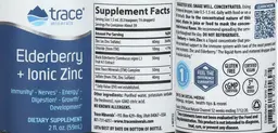 Label for Elderberry + Ionic Zinc