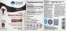 Label for Grass-Fed Bone & Marrow 500 mg