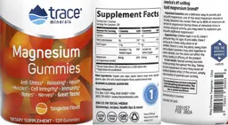 Label for Magnesium Gummies Tangerine Flavor