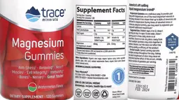 Label for Magnesium Gummies Watermelon Flavor