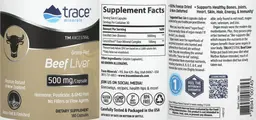 Label for Grass-Fed Beef Liver 500 mg