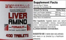 Label for Liver Amino Formula