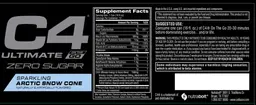 Label for C4 Ultimate On The Go Sparkling Arctic Snow Cone