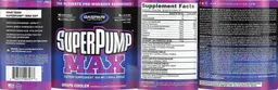 Label for SuperPump MAX Grape Cooler