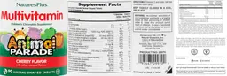 Label for Multivitamin Cherry Flavor