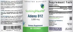 Label for Adeno B12 3,000 mcg