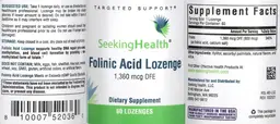 Label for Folinic Acid Lozenge 1,360 mcg DFE