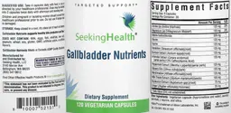 Label for Gallbladder Nutrients