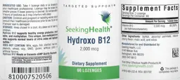 Label for Hydroxo B12 2,000 mcg