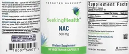 Label for NAC 500 mg