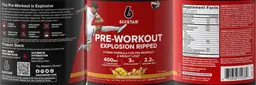 Label for Pre-Workout Explosion Ripped Peach Mango