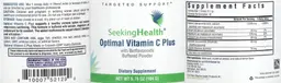 Label for Optimal Vitamin C Plus