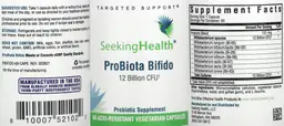 Label for ProBiota Bifido 12 Billion CFU