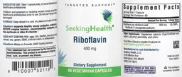 Label for Riboflavin 400 mg