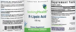 Label for R-Lipoic Acid 100 mg