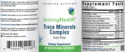 Label for Trace Minerals Complex