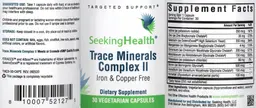 Label for Trace Minerals Complex II