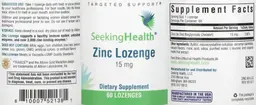 Label for Zinc Lozenge 15 mg