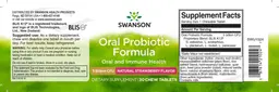 Label for Oral Probiotic Formula Natural Strawberry Flavor