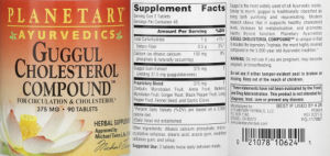 Guggul Cholesterol Compound 375 mg
