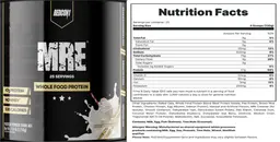 Label for MRE Vanilla Milkshake