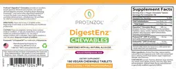 Label for Chewable DigestEnz Natural Pomegranate Acai