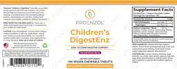 Label for Children's DigestEnz Natural Mixed Berry