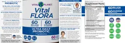 Label for Vital Flora Ultra Daily Probiotic