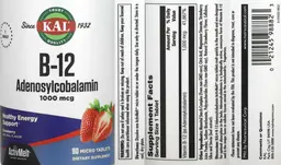 Label for B-12 Adenosylcobalamin 1000 mcg Strawberry