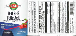 B-6 B-12 Folic Acid Drop Ins Natural Mix