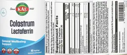 Label for Colostrum Lactoferrin