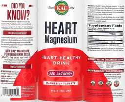 Label for Heart Magnesium Red Raspberry