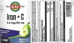 Iron + C 4.5 mg/90 mg Apple