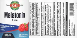 Label for Melatonin DropIns 3 mg Raspberry