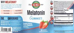 Label for Melatonin Gummies Strawberry