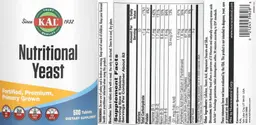 Label for Nutritional Yeast Tablets