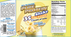 Pure Protein Shake Banana Cream
