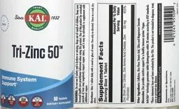 Label for Tri-Zinc 50