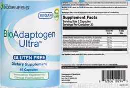 Label for BioAdaptogen Ultra