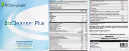 Label for BioCleanse Plus
