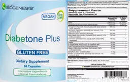 Label for Diabetone Plus