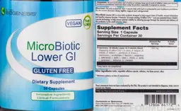 Label for MicroBiotic Lower GI
