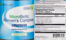 Label for MicroBiotic Women's Complete
